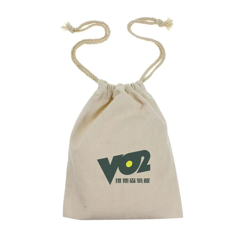 Small Cotton Drawstring Pouch 20*25cm