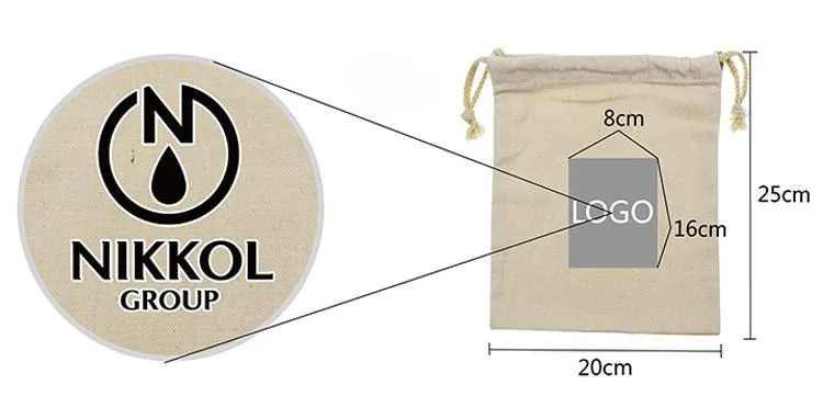 Small Cotton Drawstring Pouch 20*25cm