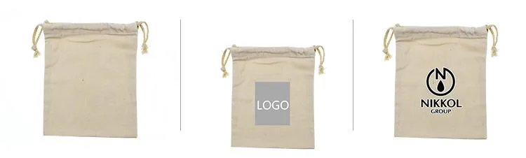 Small Cotton Drawstring Pouch 20*25cm