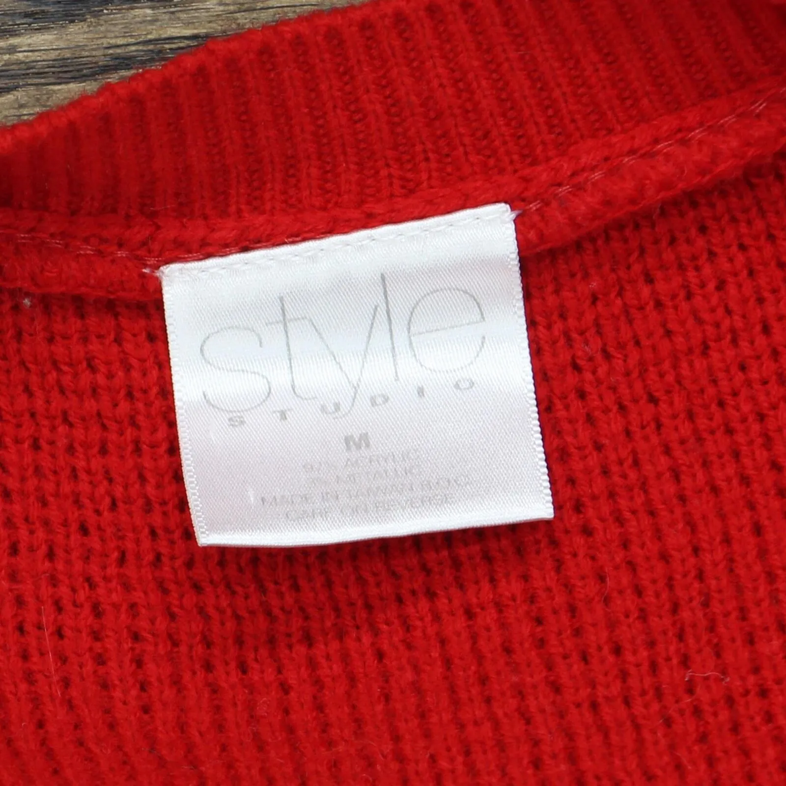 Style Studio Womens Ugly Button Front Cardigan Sweater Vest 167235bf97ae22 Red M