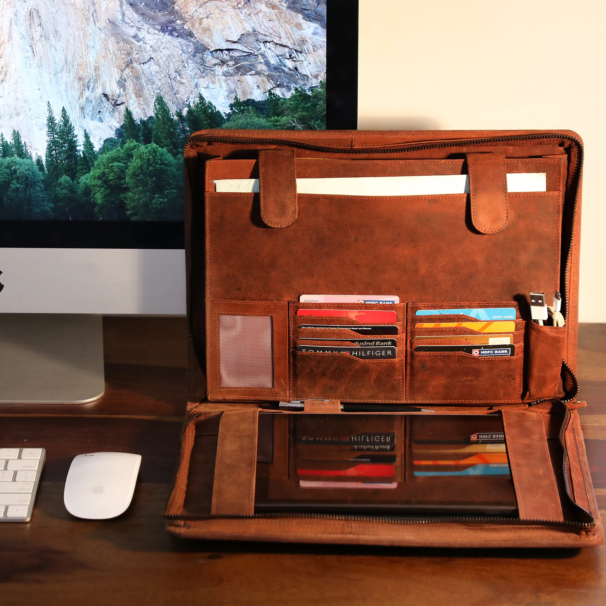Supreme Business Leather Padfolio (Brown)
