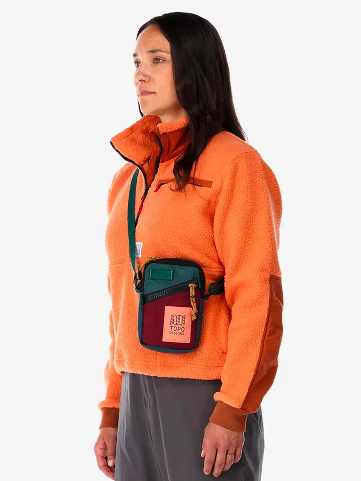 Topo Designs Mini Shoulder Bag Zinfandel Botanic Green