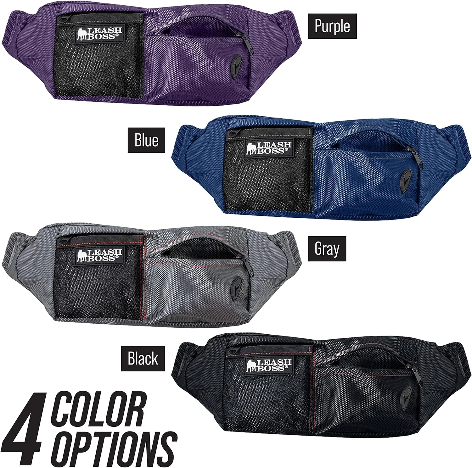 Trainer Pack XL Dog Training Fanny Pack with 2 Treat Pouches - for training, hiking and dog walking