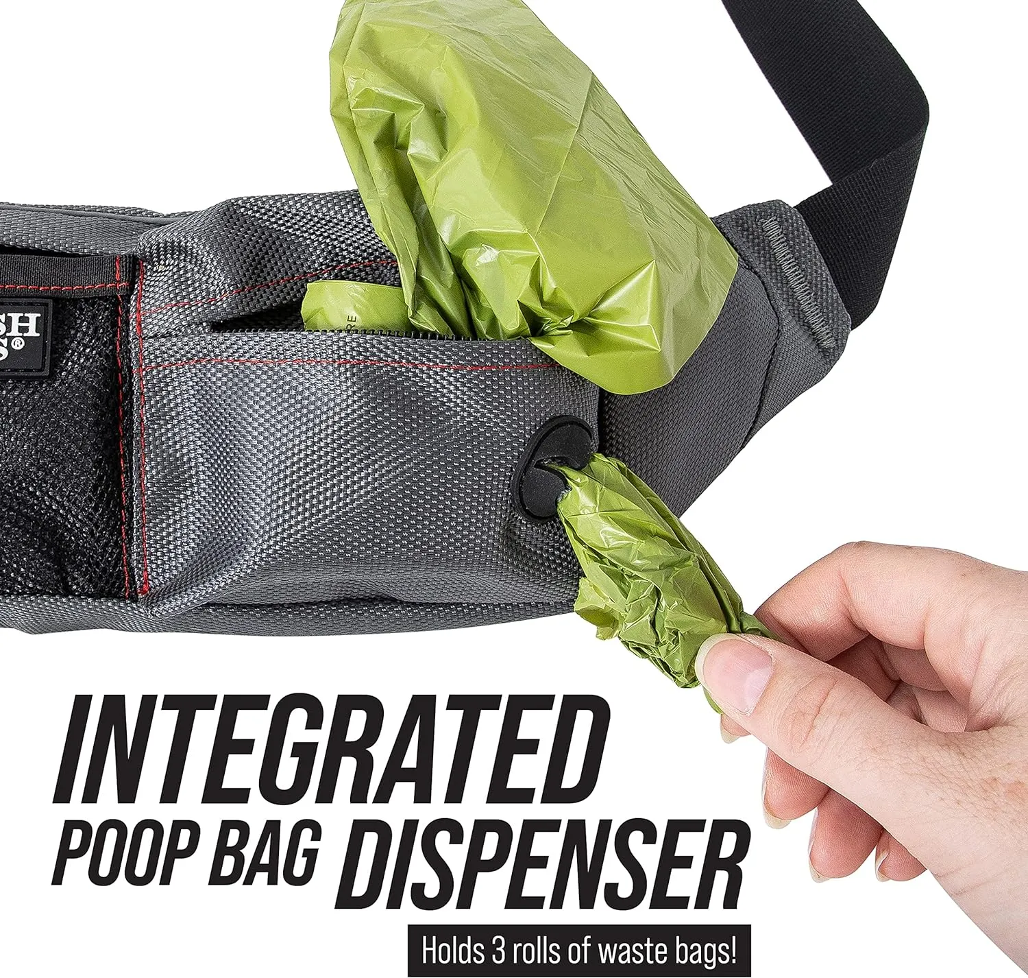 Trainer Pack XL Dog Training Fanny Pack with 2 Treat Pouches - for training, hiking and dog walking