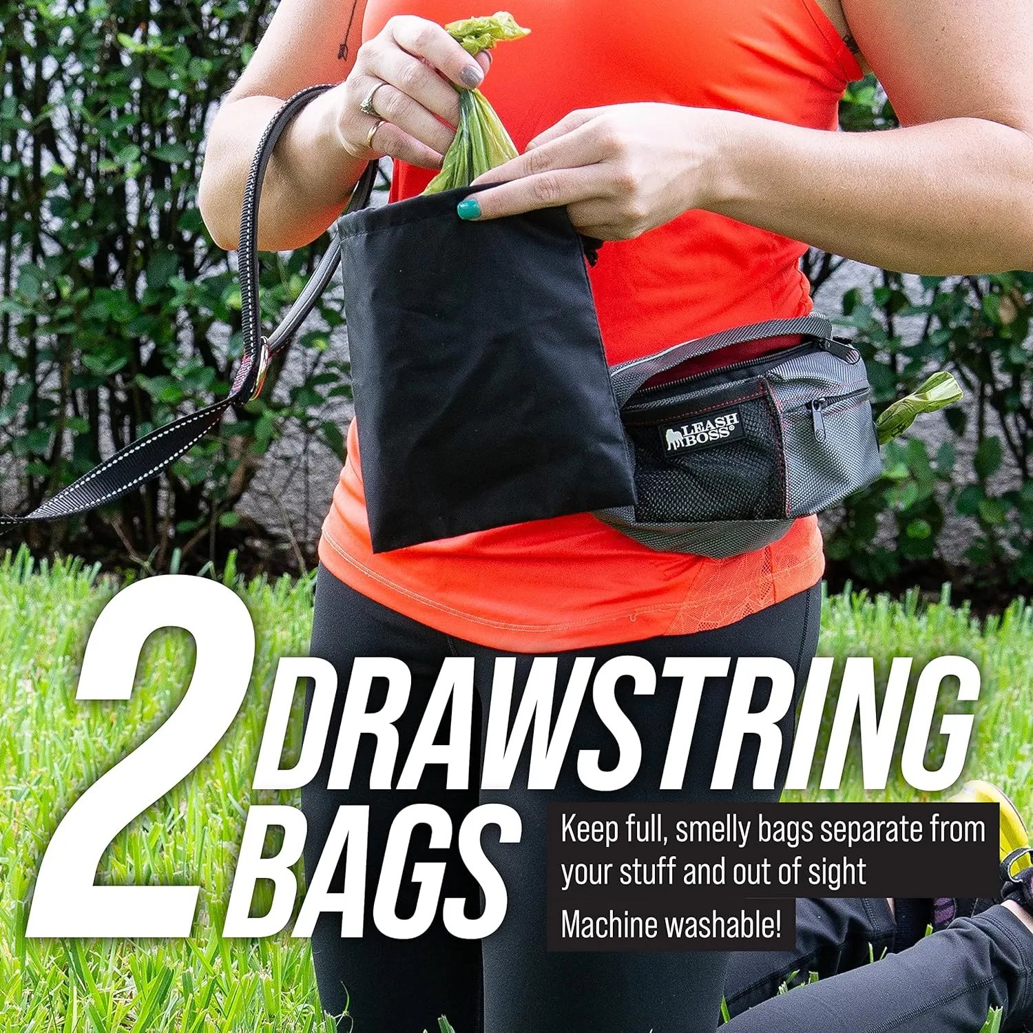 Trainer Pack XL Dog Training Fanny Pack with 2 Treat Pouches - for training, hiking and dog walking