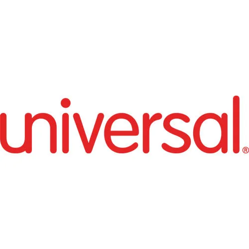 Universal® Two-Pocket Portfolio, Embossed Leather Grain Paper, 11 X 8.5, Black, 25/box