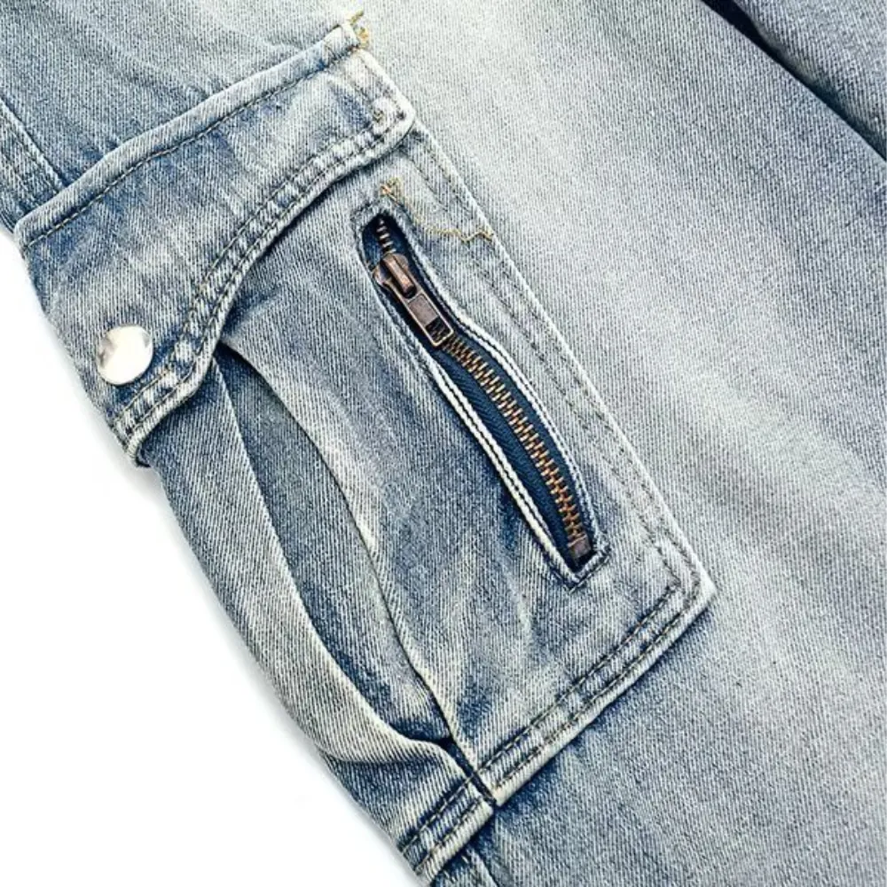 Vintage Multi-Pocket Straight Leg Jeans