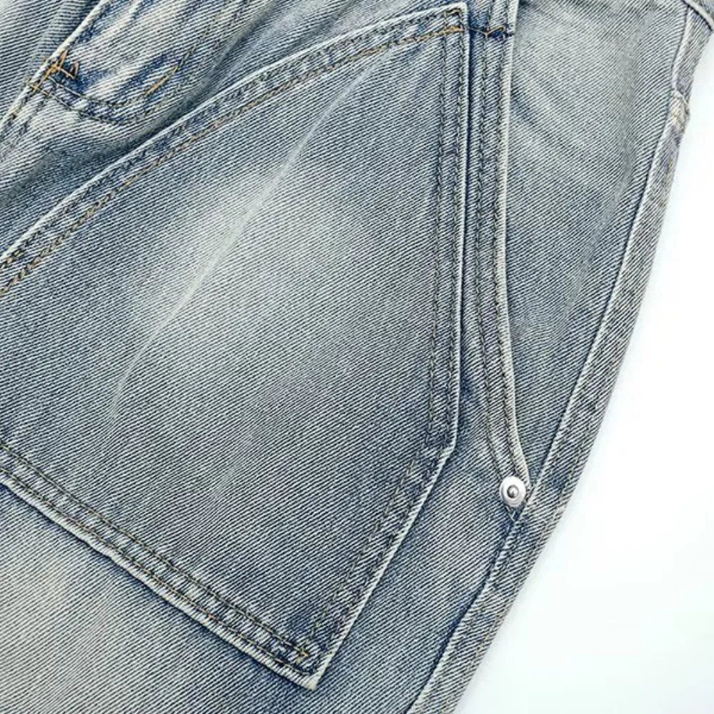 Vintage Multi-Pocket Straight Leg Jeans