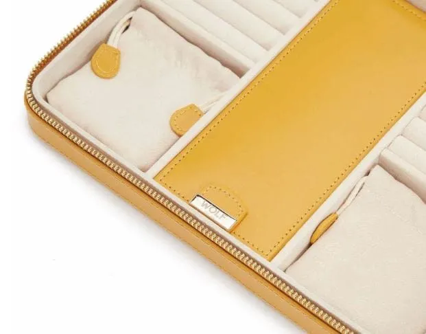 Wolf Maria Large Jewelry Zip Case in Mustard