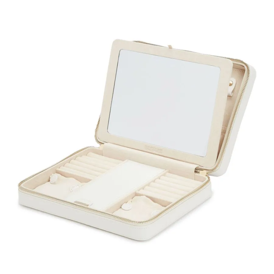 Wolf Maria Large Jewelry Zip Case - Ivory
