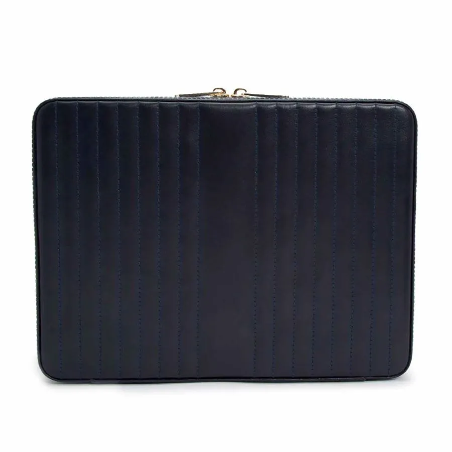 Wolf Maria Large Jewelry Zip Case - Navy