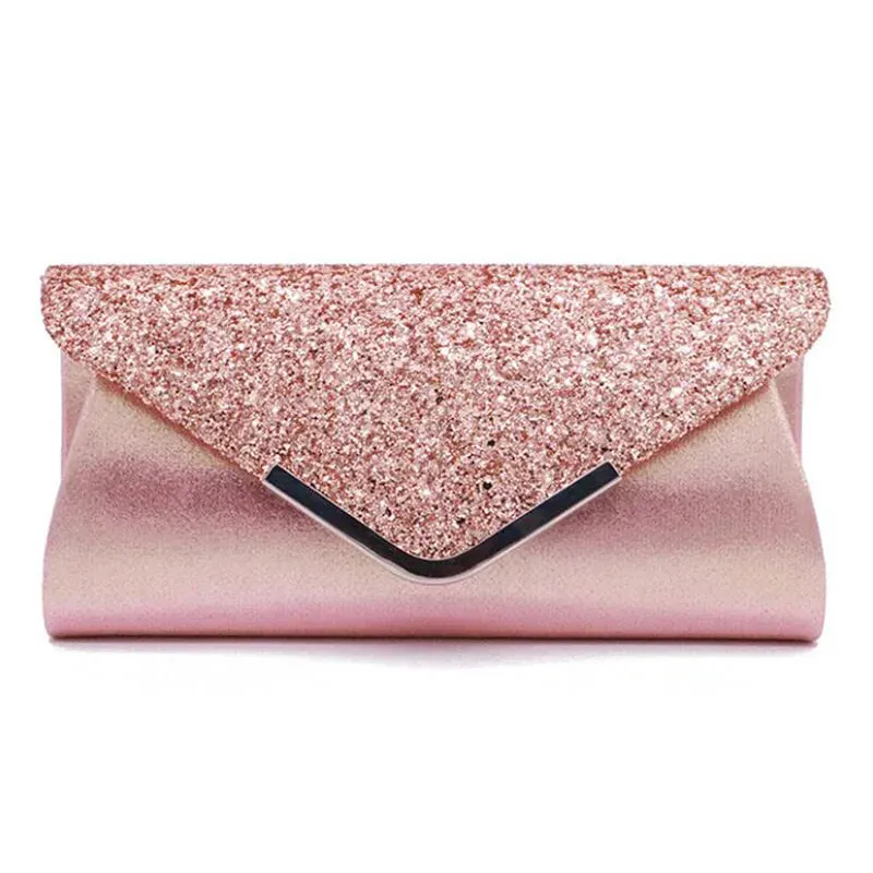 Women Exquisite Evening Bag Party Banquet Glitter Purse Lady Elegant Wedding Clutches Handbag Female Cocktail Chain Shoulder Bag