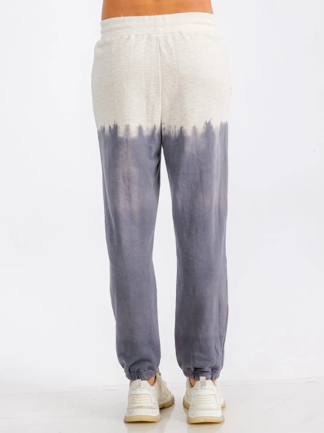 WOMEN'S ELASTIC WAIST FRONT POCKET COLORBLOCK SWEATPANTS