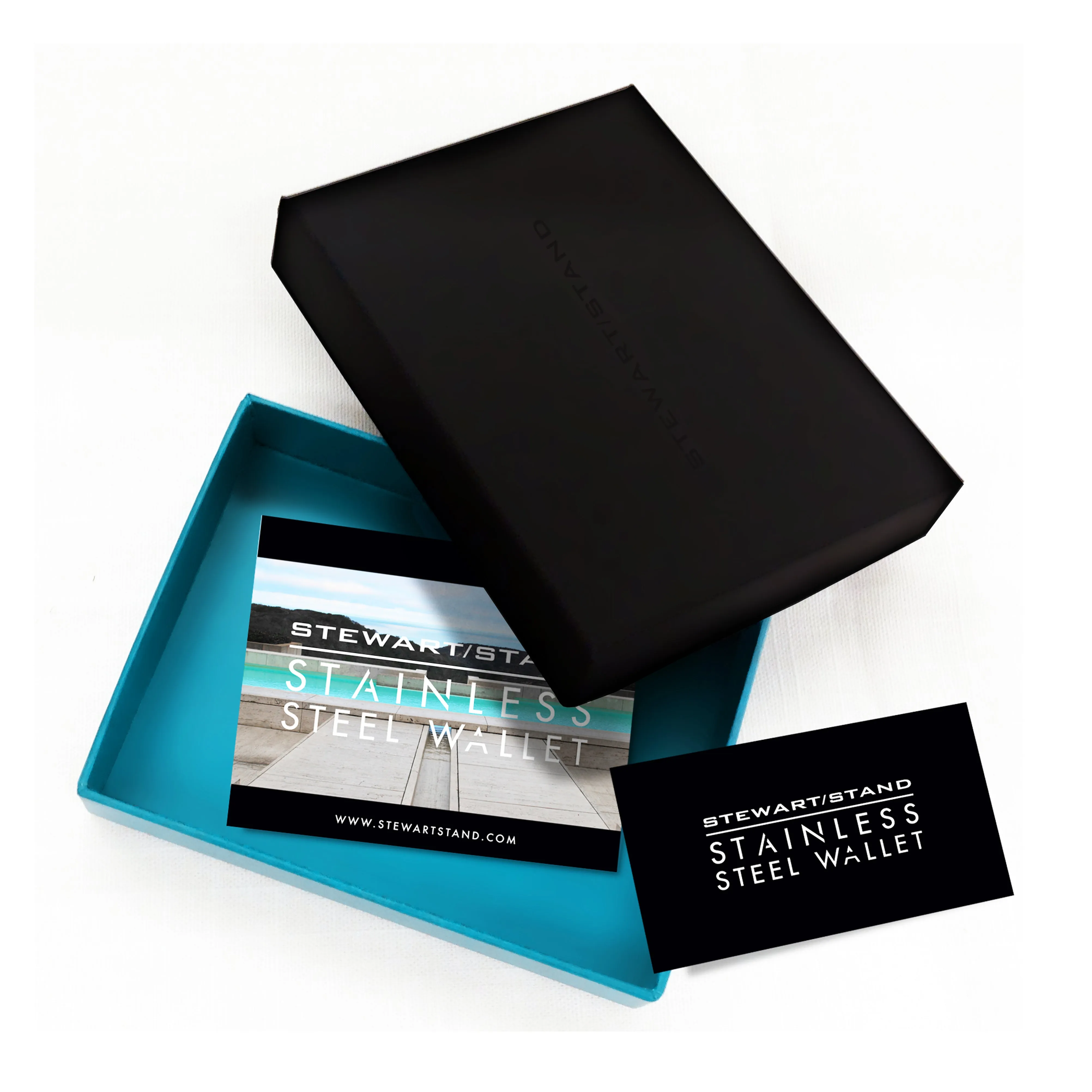 Zipper Wallet, Cobalt   Black