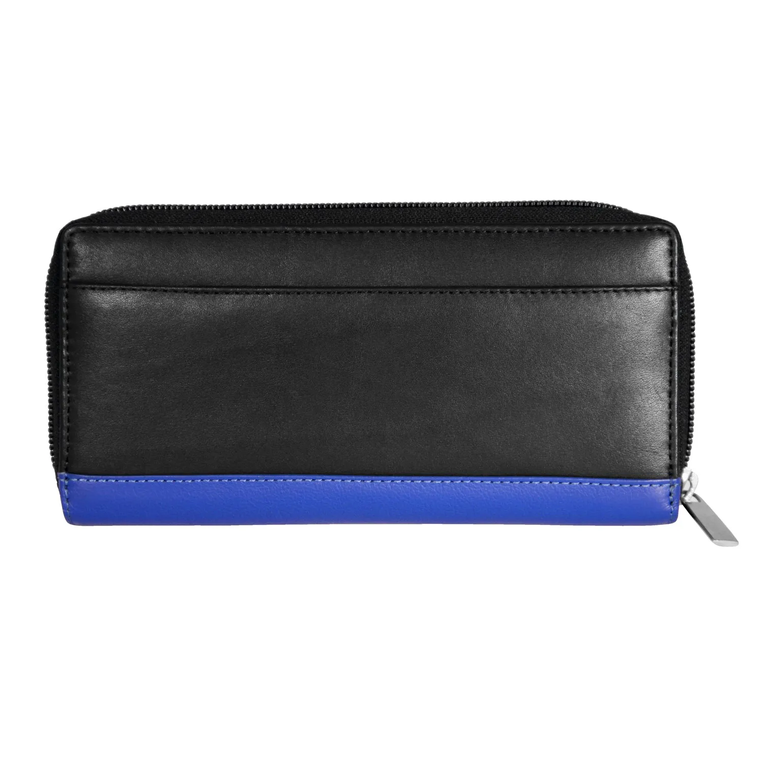 Zipper Wallet, Cobalt   Black